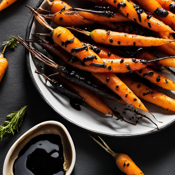 Roasted Carrots with Chipotle Olive Oil & Chocolate Raspberry Dark Balsamic