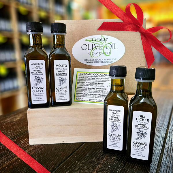 Sampler Boxed Gift Set - Balsamic Cocktail Mixers - 4 Small Bottles with Gift Box