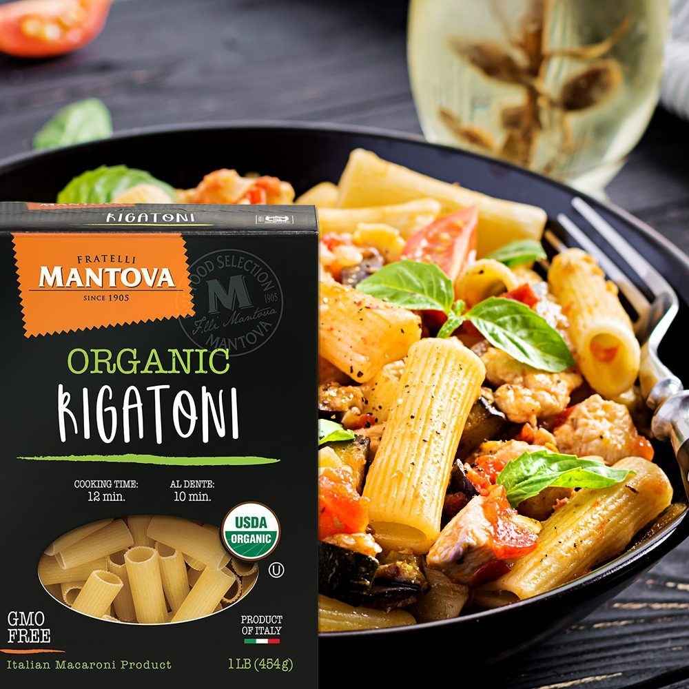 Mantova Organic Rigatoni Pasta, 1 lb.