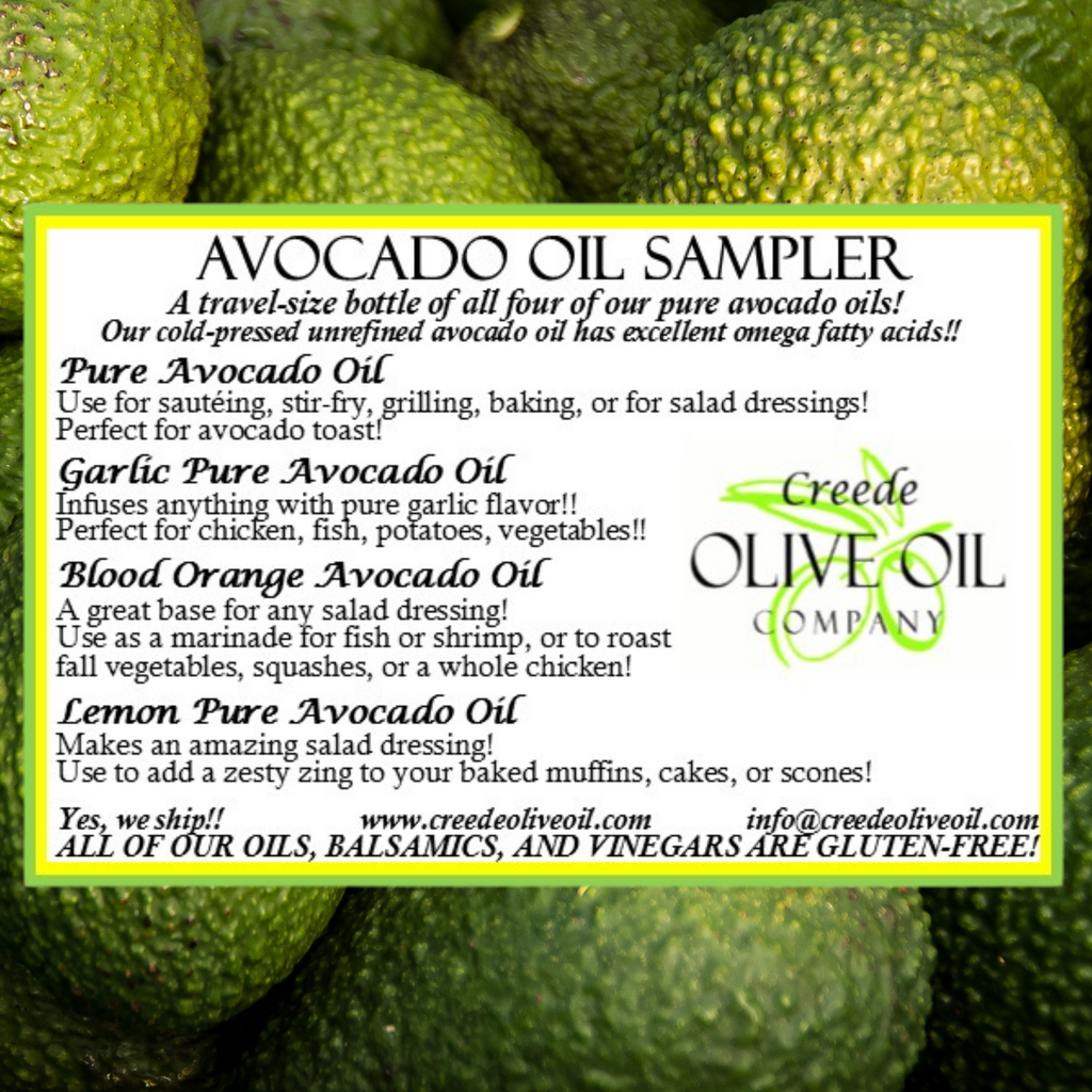 Sampler Boxed Gift Set - Avocado Oils Sampler - 4 Small Bottles with Gift Box