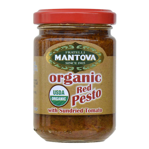 Mantova Organic Red Pesto with Sundried Tomatoes, 4.6 oz.