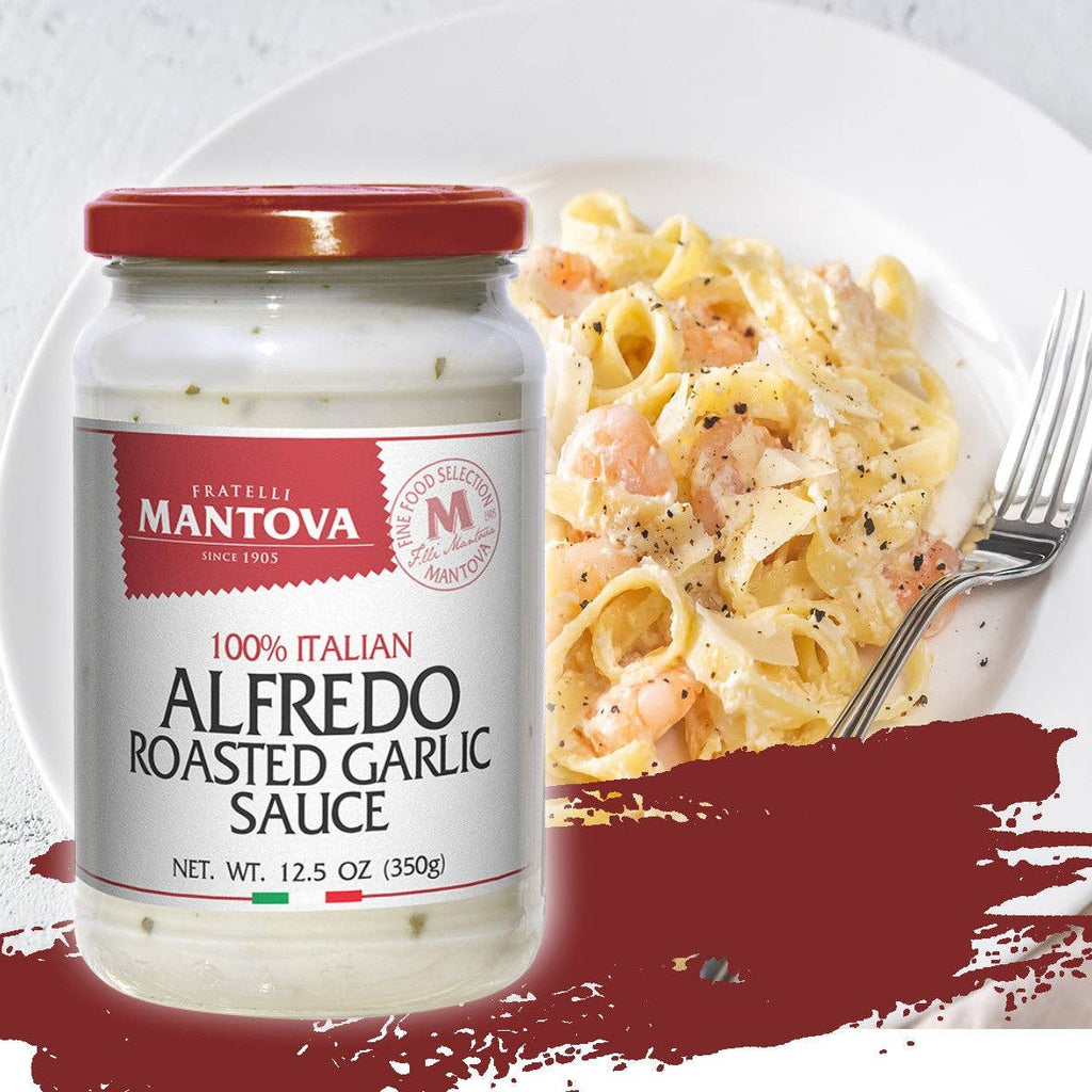 Mantova Alfredo Roasted Garlic Sauce, 12.5 oz.