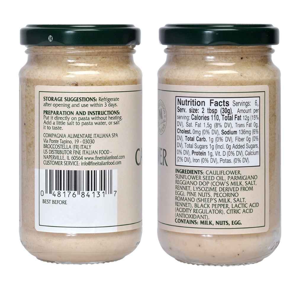 Mantova Cauliflower Pesto, 6.7 oz.