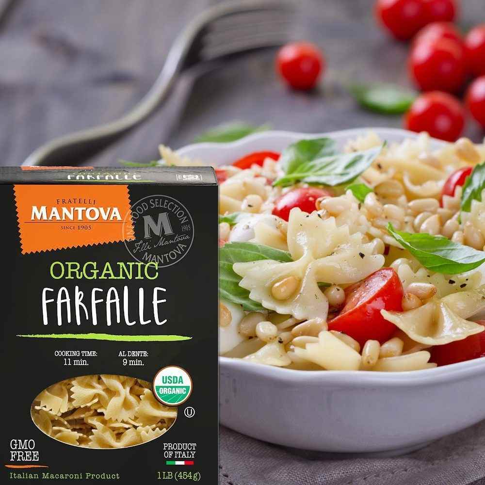 Mantova Organic Farfalle Pasta, 1 lb.