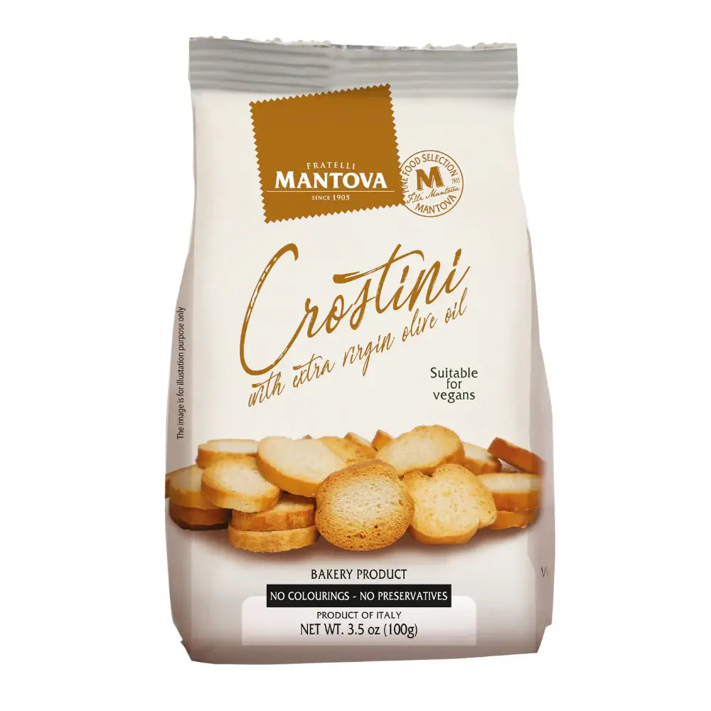 Mantova Crostini with Extra Virgin Oil Olive, 3.5 oz.